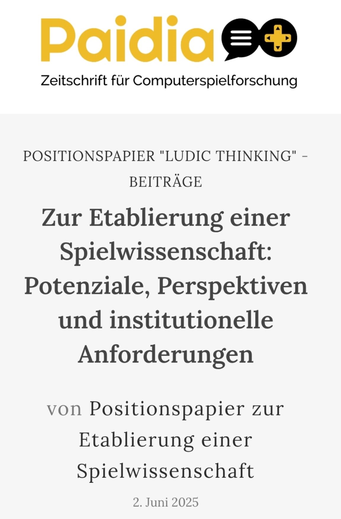 ludic thinking